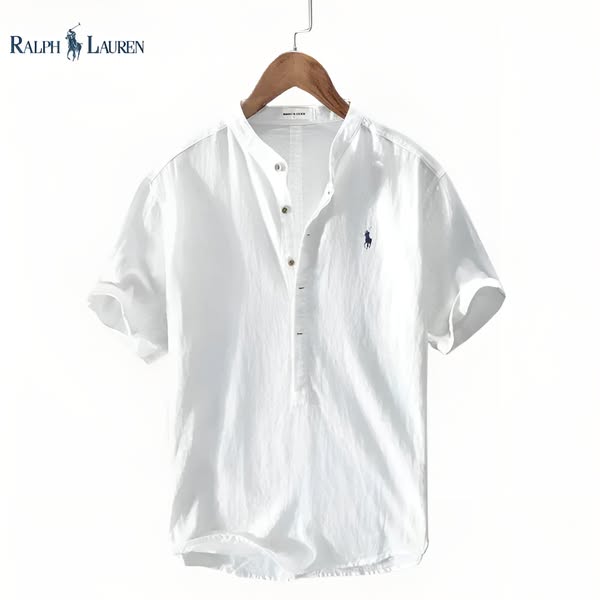 Leinen-Henley-Shirt für Herren – Zeitlose Eleganz & Maximaler Komfort