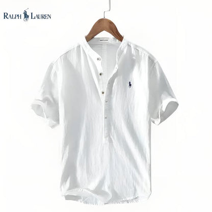 Leinen-Henley-Shirt für Herren – Zeitlose Eleganz & Maximaler Komfort