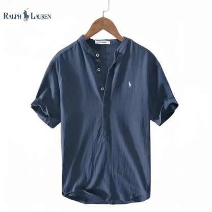 Leinen-Henley-Shirt für Herren – Zeitlose Eleganz & Maximaler Komfort