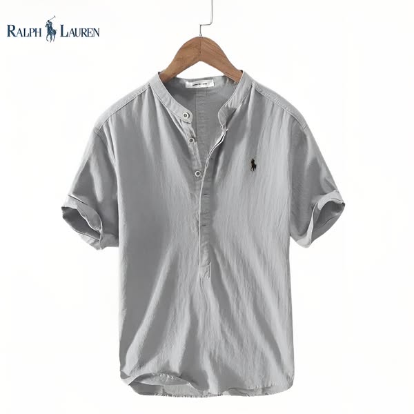 Leinen-Henley-Shirt für Herren – Zeitlose Eleganz & Maximaler Komfort