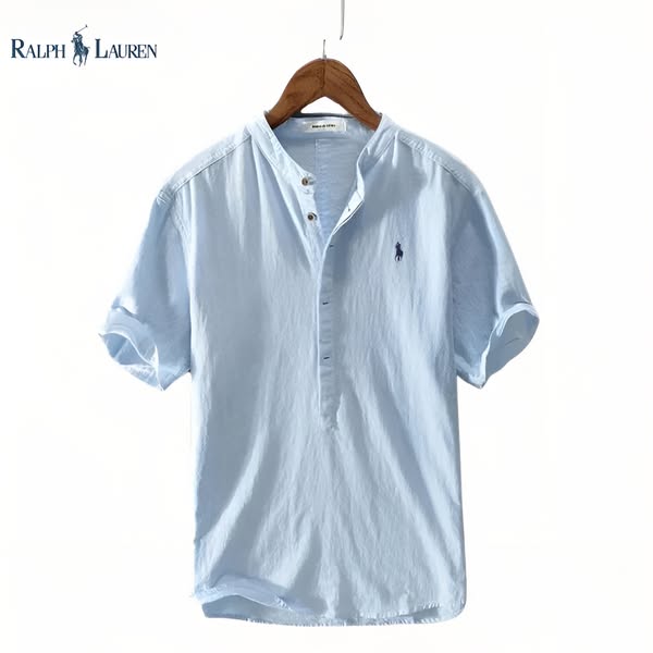 Leinen-Henley-Shirt für Herren – Zeitlose Eleganz & Maximaler Komfort